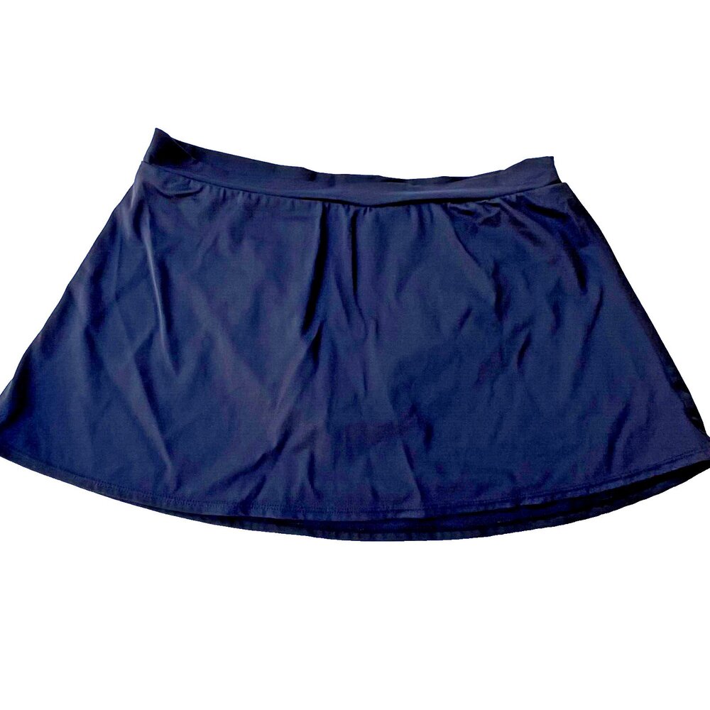 Croft & Barrow Womens Black Skirtini Swim Suit Bottoms Skirt Size 14 With Briefs